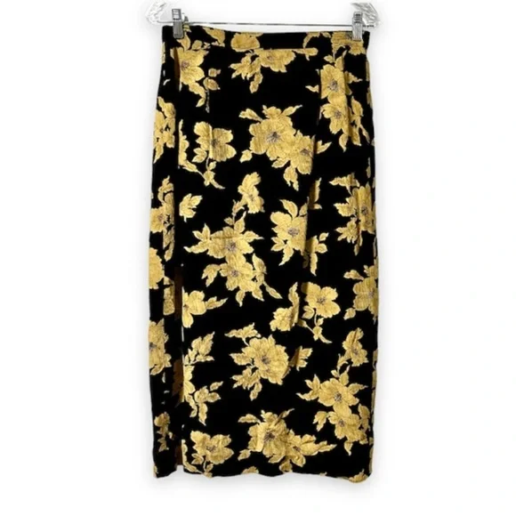 Vintage 80s/90s Rena Rowan Dark Floral Top Maxi Skirt Set Women’s Size 10 Retro - Picture 3 of 16